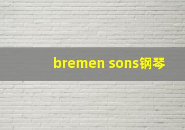 bremen sons钢琴